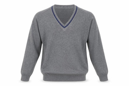 Magicfit Men's Grey V-Neck Knit Jumper XS Regular Fit