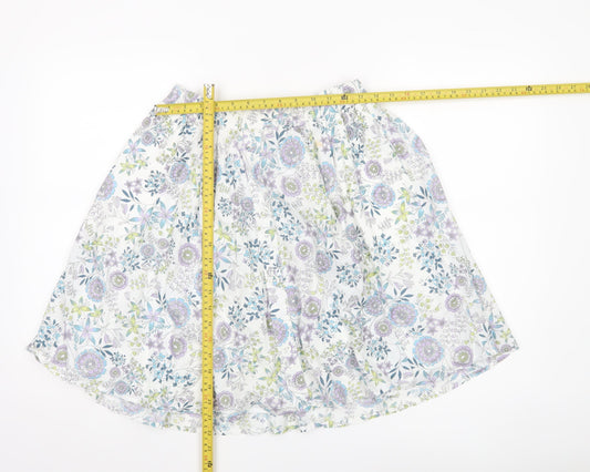 Marks and Spencer Women’s Multicoloured Floral A-Line Cotton Skirt UK 12