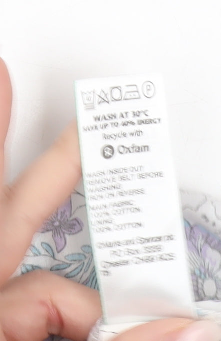 Marks and Spencer Women’s Multicoloured Floral A-Line Cotton Skirt UK 12