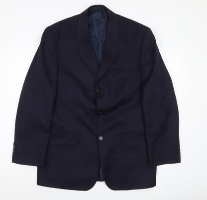 James Barry Men’s Blue Wool Blazer Jacket 40R Short Classic