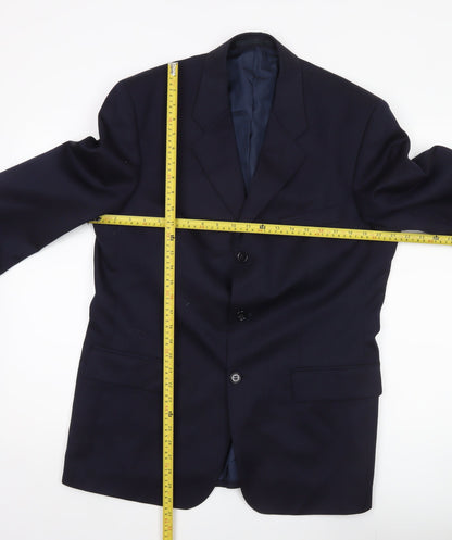 James Barry Men’s Blue Wool Blazer Jacket 40R Short Classic