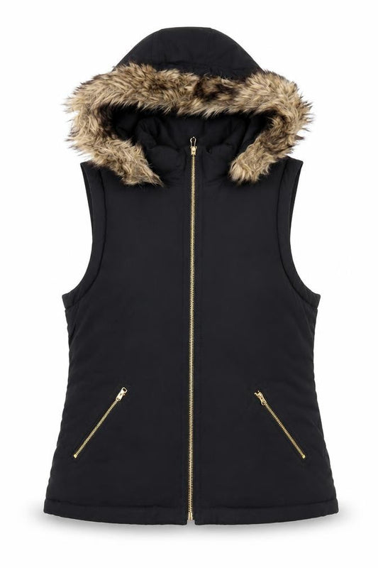 Womens UK Size 8 Gap Black Puffer Jacket
