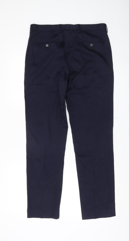 Marks and Spencer Men’s Blue Slim Fit Dress Pants 32W 31L