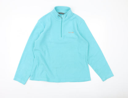 Regatta Women's Blue Fleece Sweatshirt Size 14 1/2 Zip Outdoors