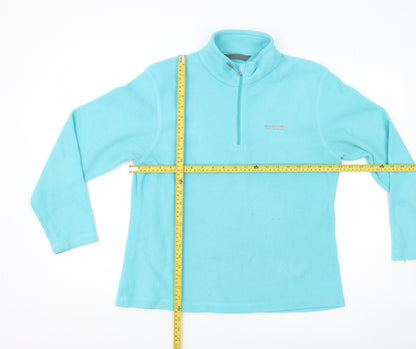 Regatta Women's Blue Fleece Sweatshirt Size 14 1/2 Zip Outdoors