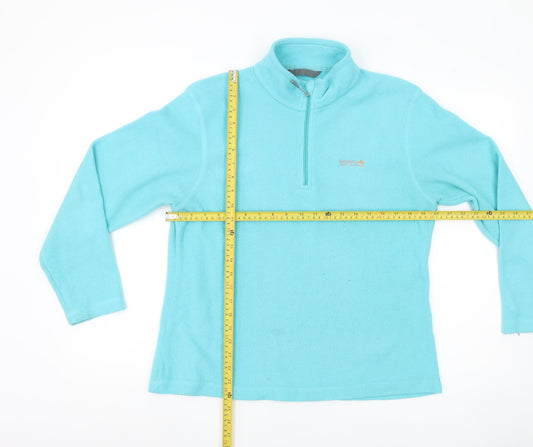 Regatta Women's Blue Fleece Sweatshirt Size 14 1/2 Zip Outdoors