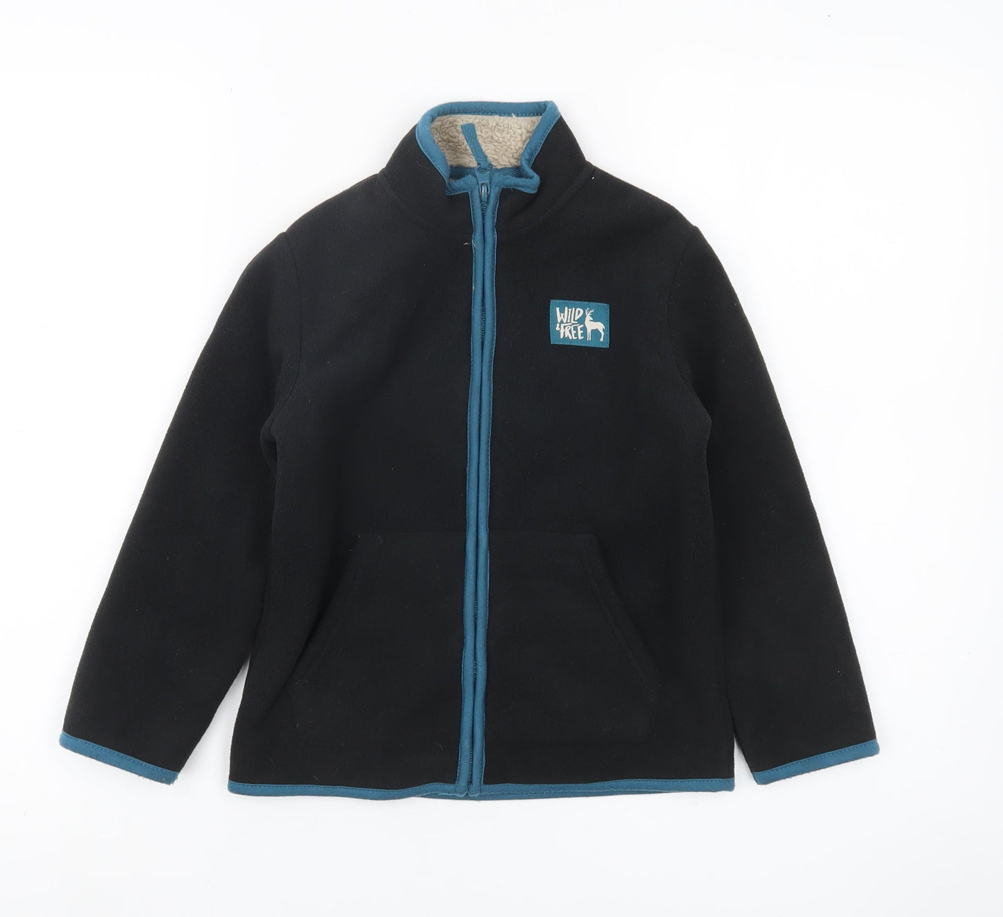 Wild Free Boys Black Fleece Jacket 6-7 Years Full Zip Casual Coat