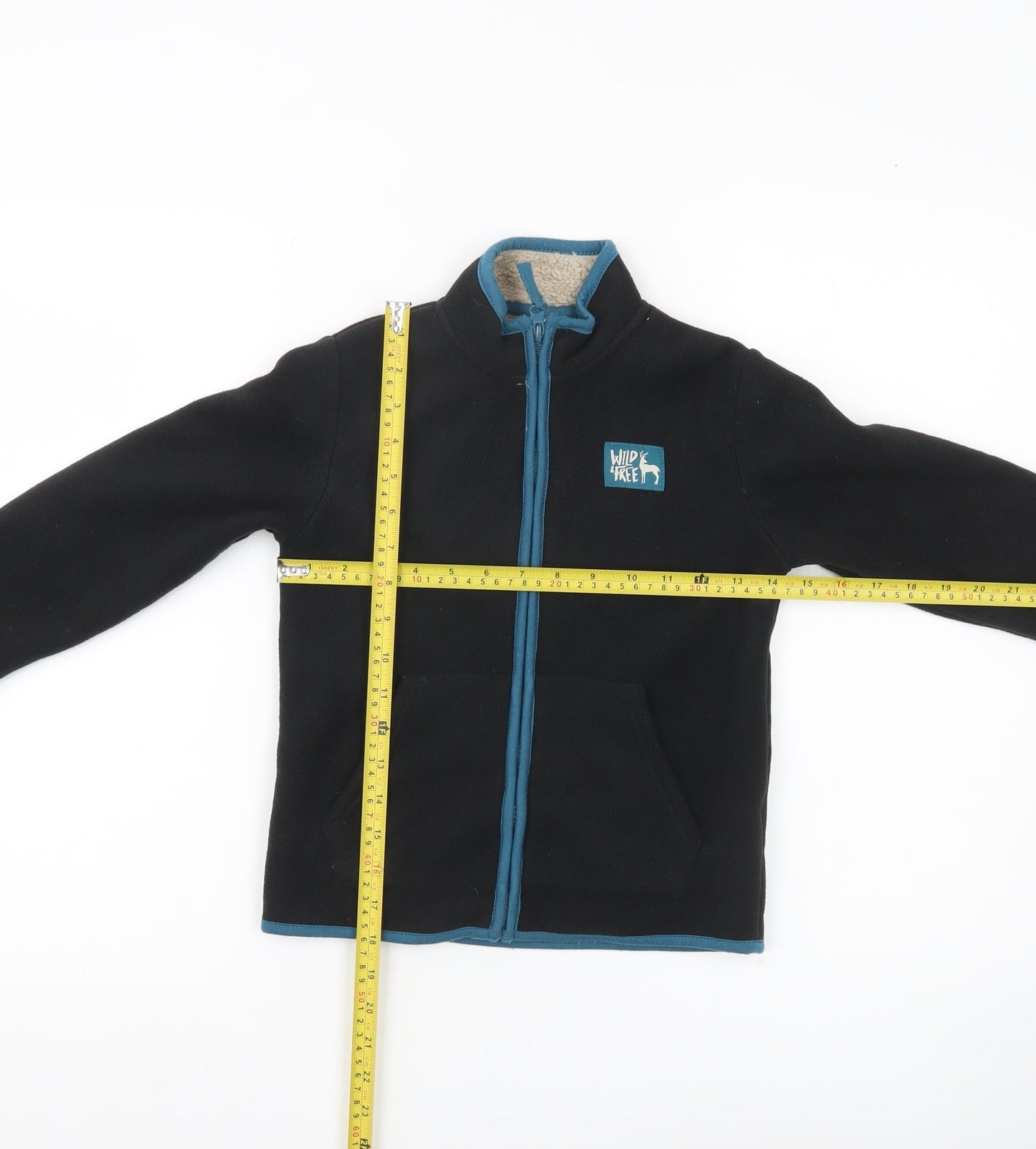 Wild Free Boys Black Fleece Jacket 6-7 Years Full Zip Casual Coat
