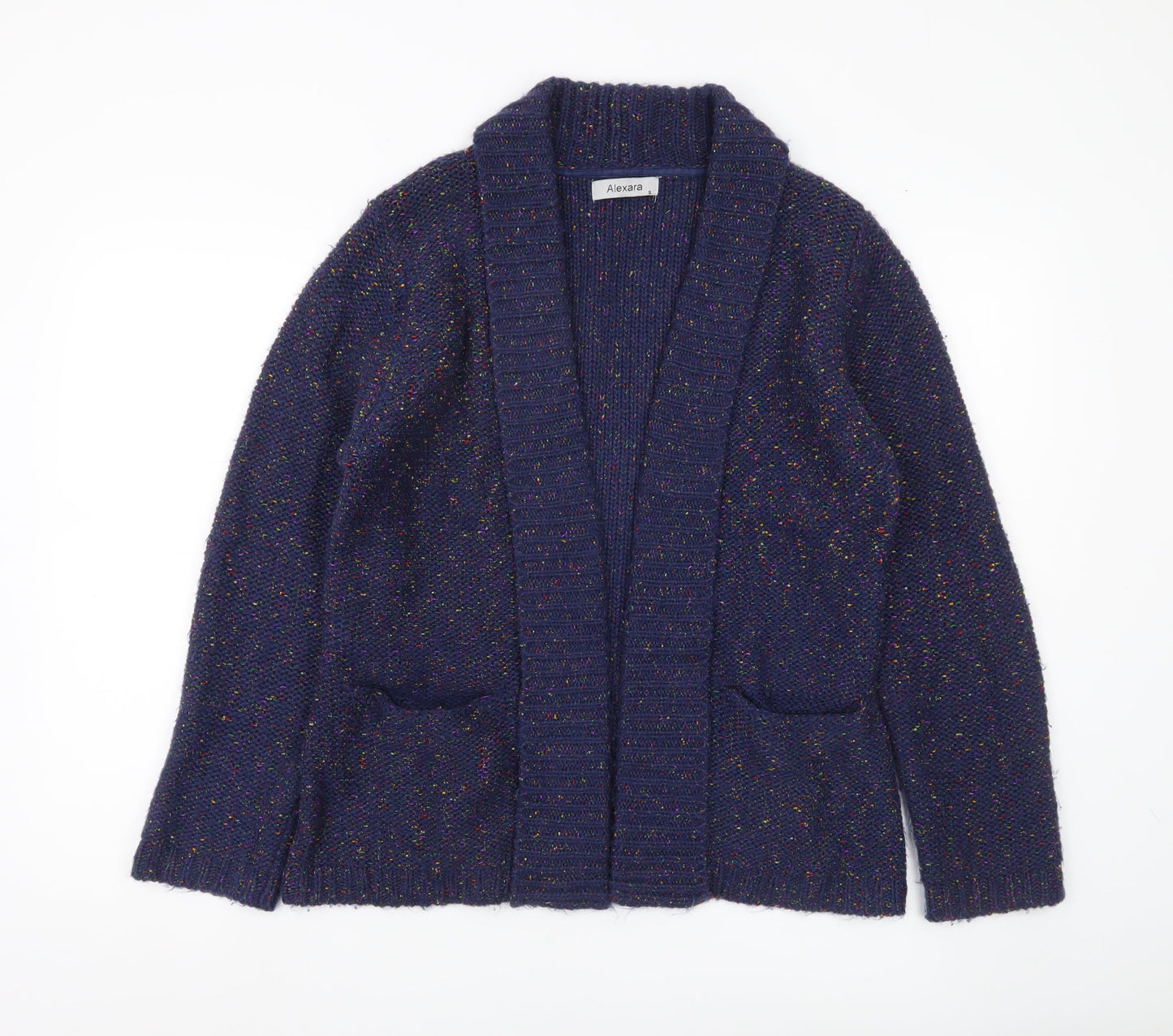 Alexara Women’s Blue Chunky Knit Long Sleeve Cardigan Size S