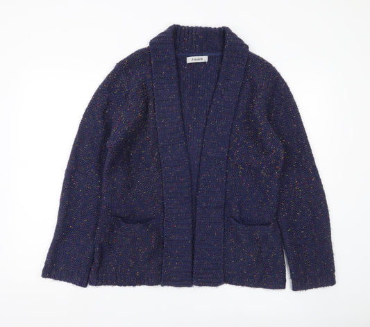 Alexara Women’s Blue Chunky Knit Long Sleeve Cardigan Size S