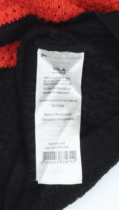 Womens UK Size S VILA Multicoloured Pullover Jumper