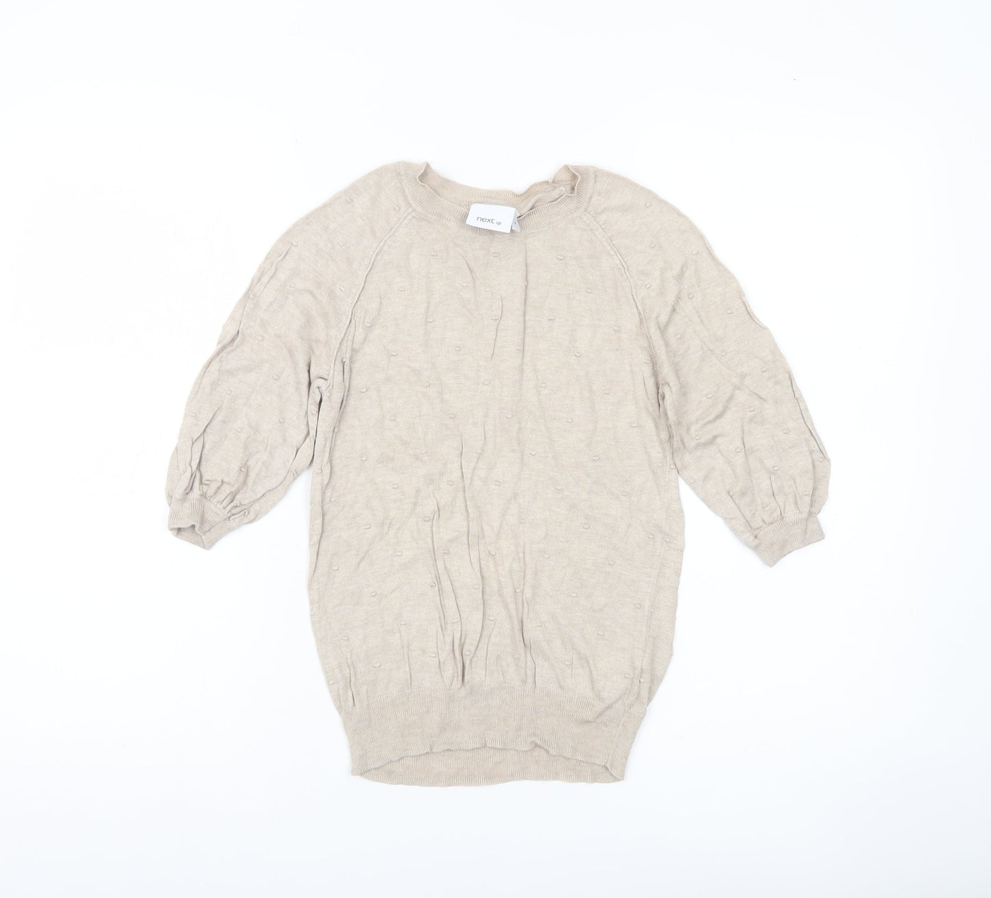 Womens UK Size 8 NEXT Beige Pullover Jumper