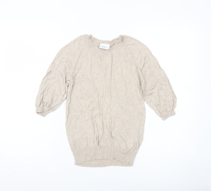 Womens UK Size 8 NEXT Beige Pullover Jumper