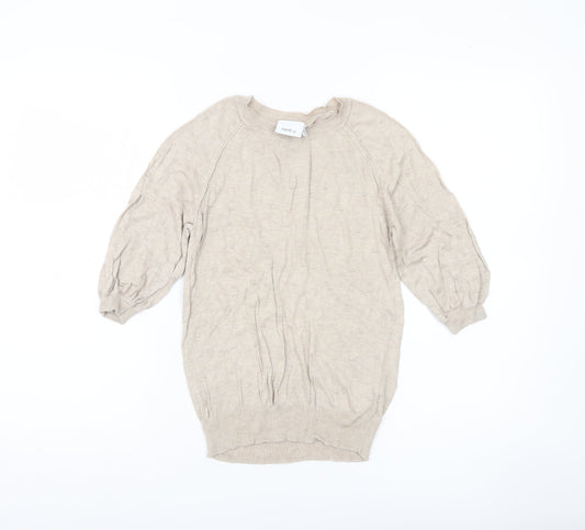 Womens UK Size 8 NEXT Beige Pullover Jumper
