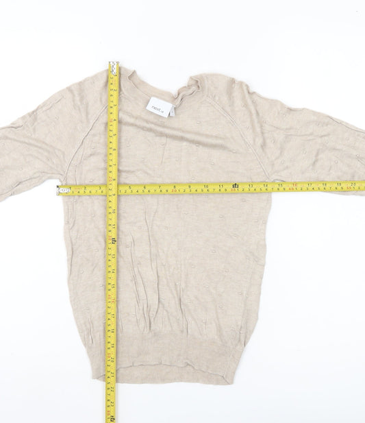 Womens UK Size 8 NEXT Beige Pullover Jumper