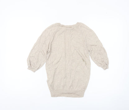 Womens UK Size 8 NEXT Beige Pullover Jumper