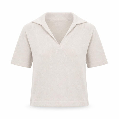 Womens UK Size XS H&M Beige Basic Polo