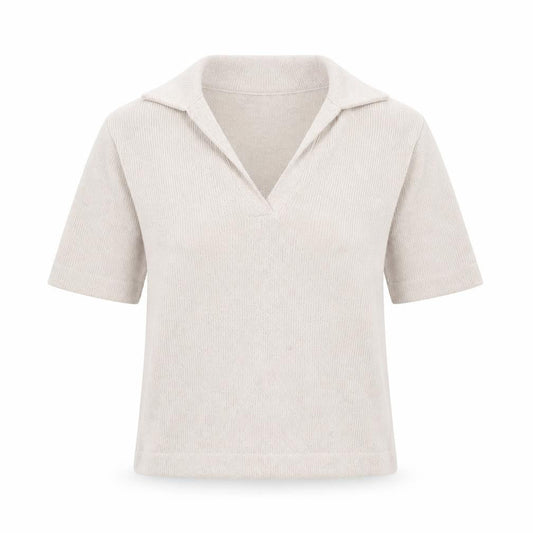 Womens UK Size XS H&M Beige Basic Polo