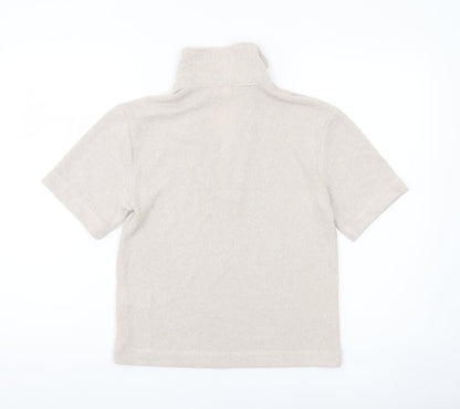 Womens UK Size XS H&M Beige Basic Polo
