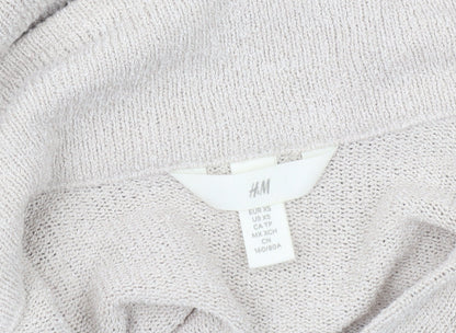 Womens UK Size XS H&M Beige Basic Polo