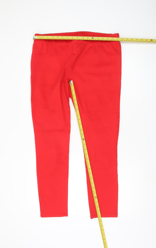 George Women Red Size 18 Jegging Skinny Stretch Trousers
