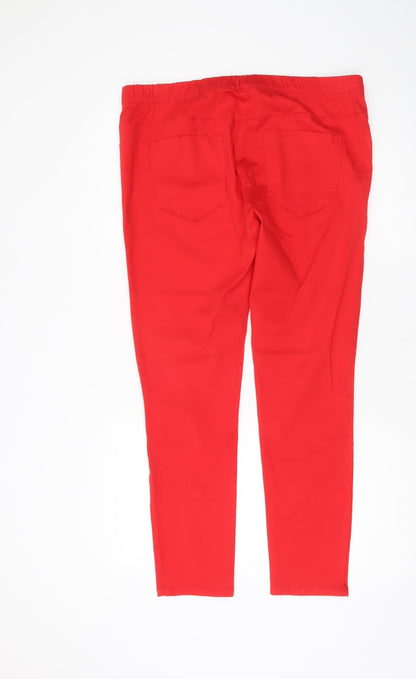 George Women Red Size 18 Jegging Skinny Stretch Trousers