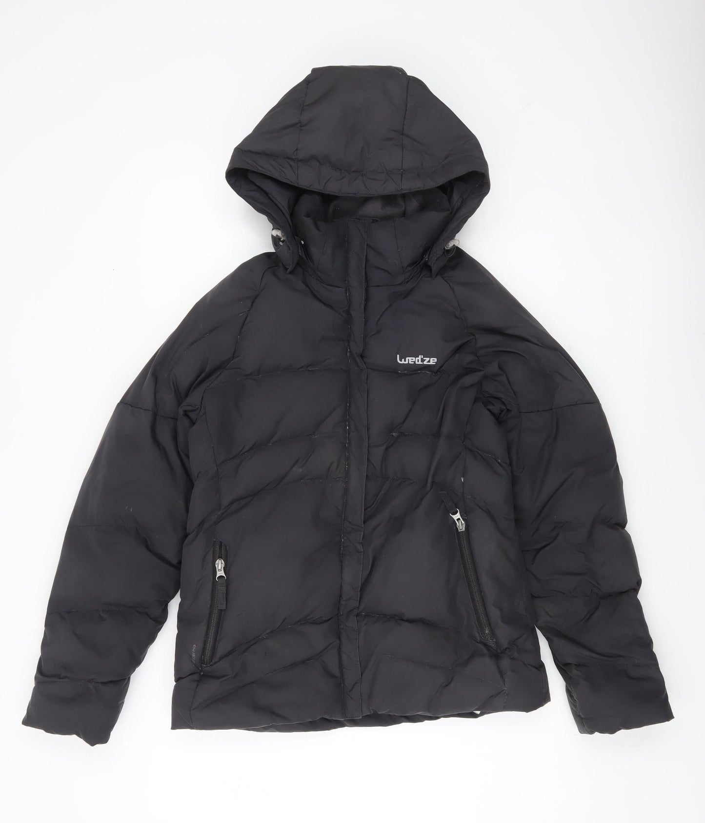 Womens UK Size 8 Wedze Black Puffer Jacket
