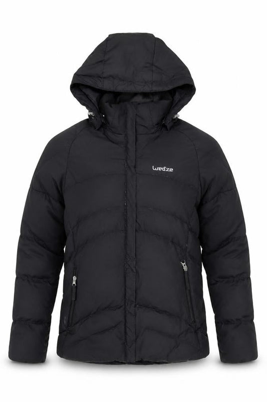 Womens UK Size 8 Wedze Black Puffer Jacket