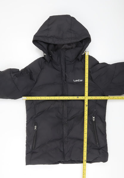 Womens UK Size 8 Wedze Black Puffer Jacket