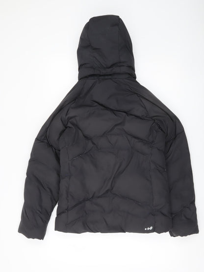 Womens UK Size 8 Wedze Black Puffer Jacket