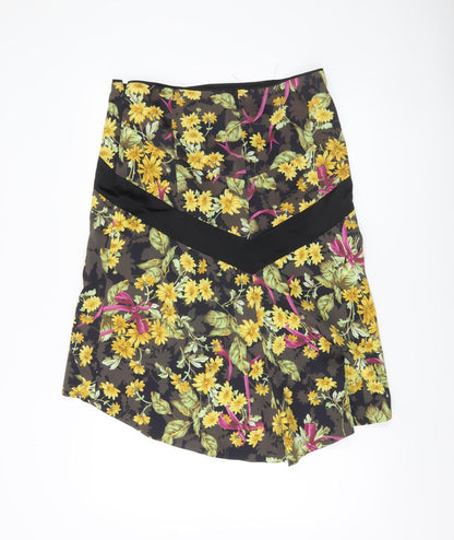 Karen Millen Women’s Multicoloured Floral Knee Length Pencil Skirt UK 14
