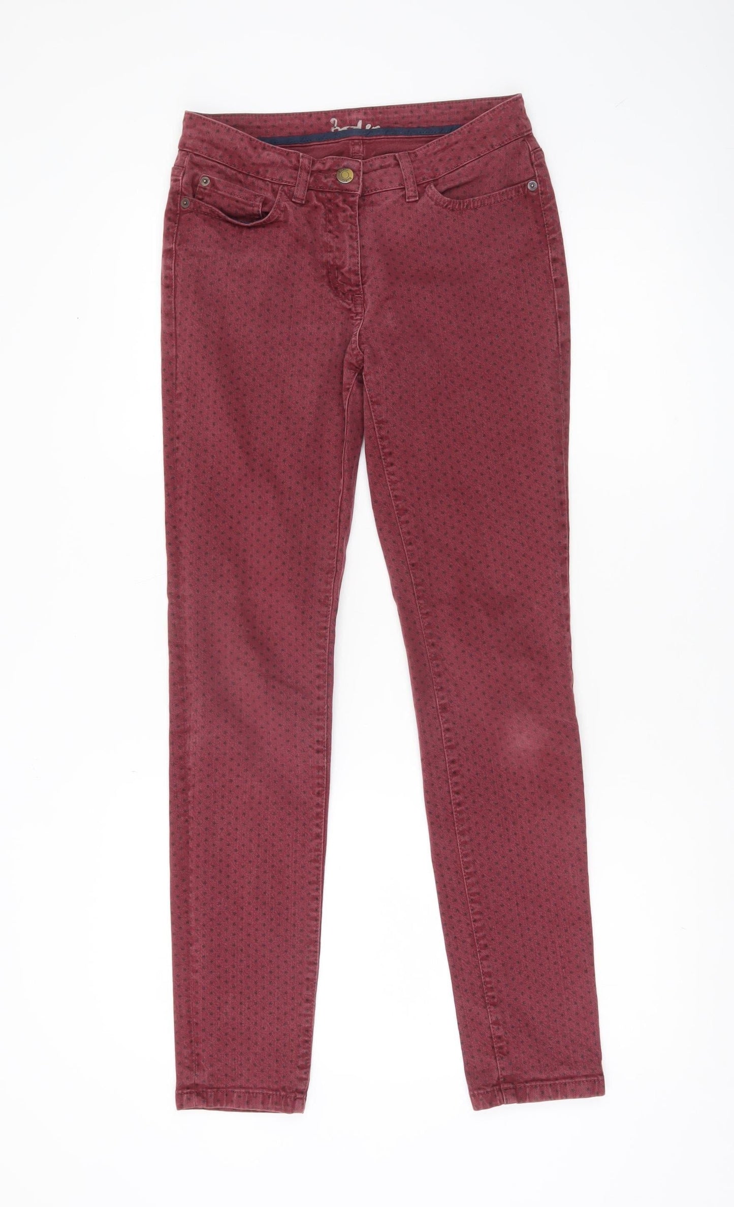 Boden Womens Red Skinny Slim Fit Jeans Size 8 Cotton Blend