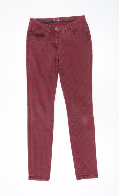 Boden Womens Red Skinny Slim Fit Jeans Size 8 Cotton Blend