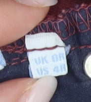 Boden Womens Red Skinny Slim Fit Jeans Size 8 Cotton Blend