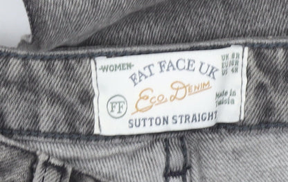 Fat Face Women’s Grey Straight Leg Jeans Size 8 Cotton