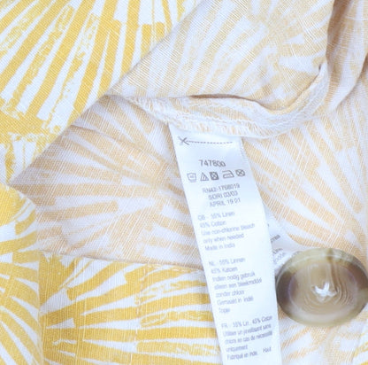 Womens UK Size 8 Monsoon Yellow Tunic Blouse