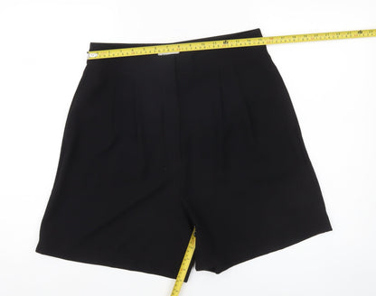 Warehouse Womens Black Size 14 Bermuda Pleated Shorts