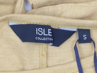 ISLE Collection Women’s Yellow Long Sleeve Relaxed T-Shirt Size S