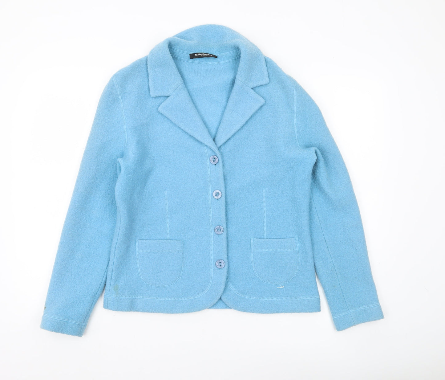 Betty Barclay Women’s Blue Wool Blazer Jacket Size 12 Single-Breasted