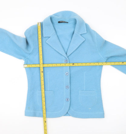 Betty Barclay Women’s Blue Wool Blazer Jacket Size 12 Single-Breasted