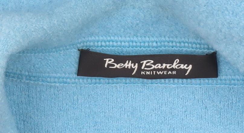 Betty Barclay Women’s Blue Wool Blazer Jacket Size 12 Single-Breasted