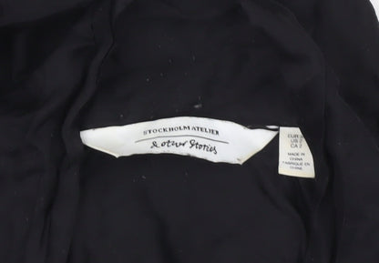 & Other Stories Women Black Size 6 Blouse Long Sleeve Viscose