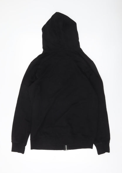 Mens UK Size M boohooMAN Black Full Zip Hoodie