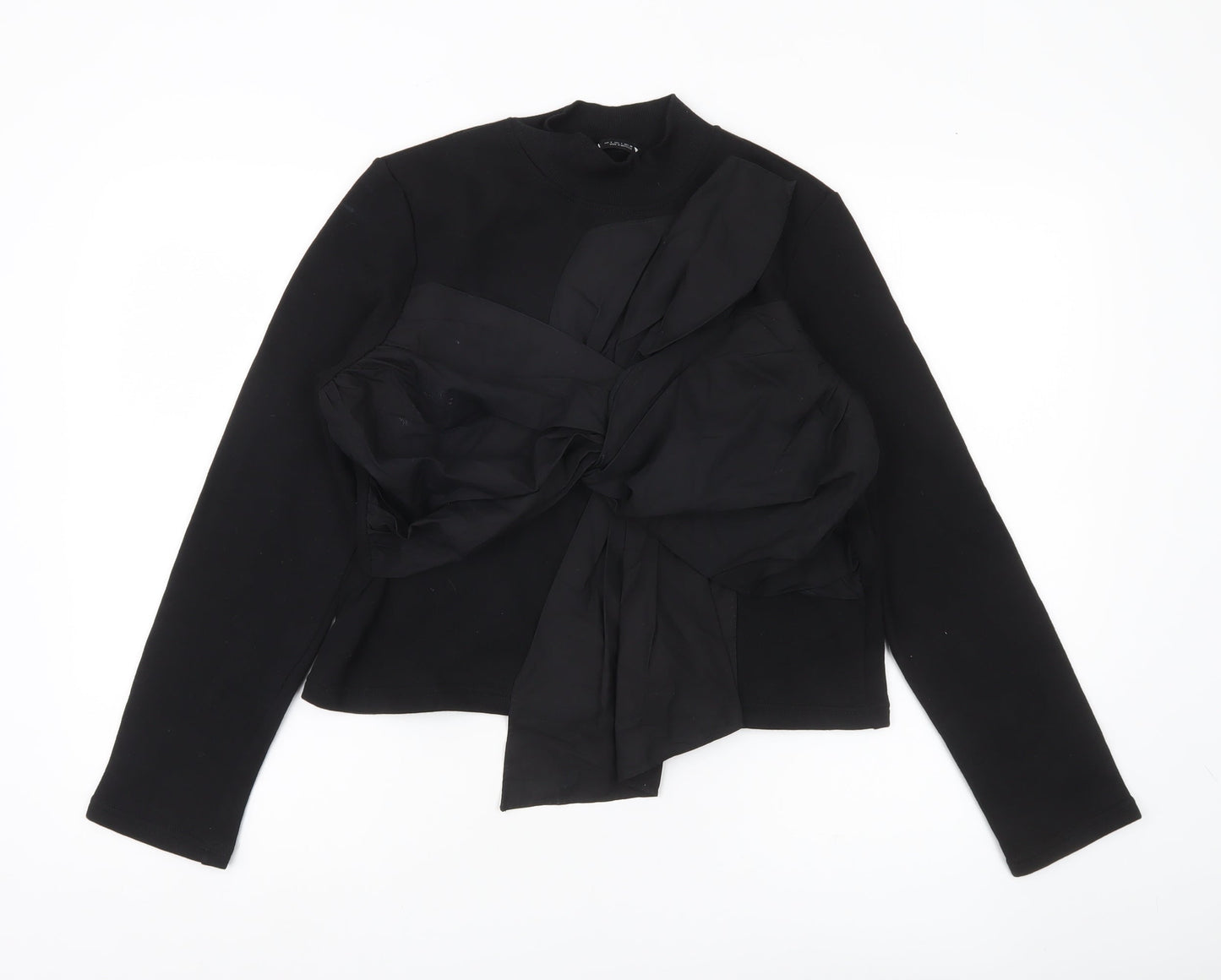 Womens UK Size S Zara Black Basic Blouse