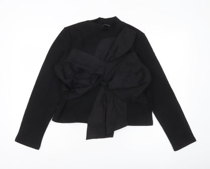 Womens UK Size S Zara Black Basic Blouse