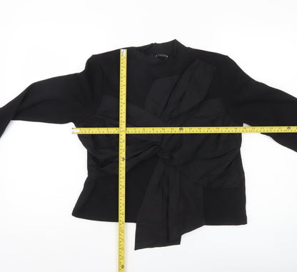 Womens UK Size S Zara Black Basic Blouse