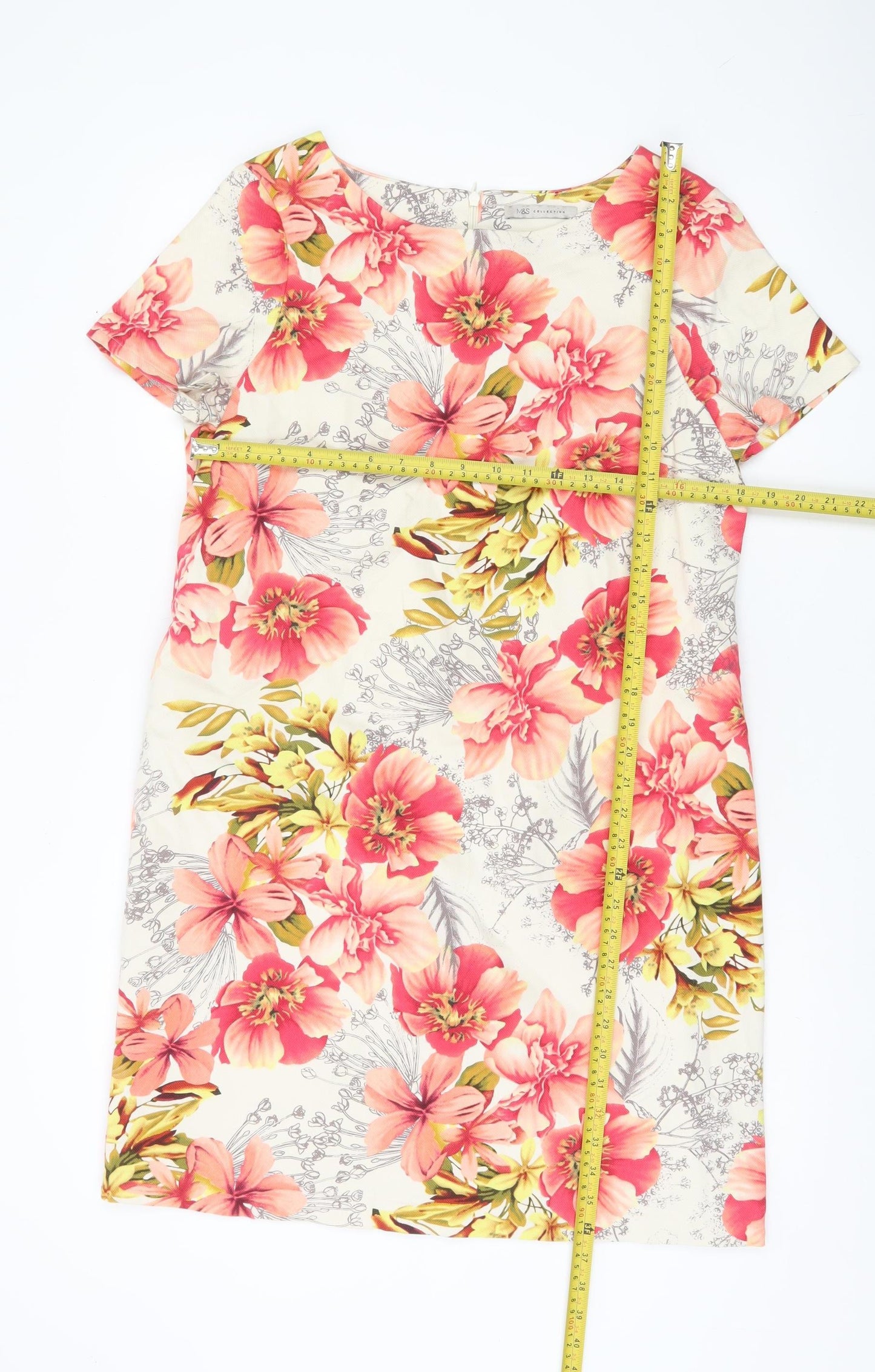 Marks and Spencer Women’s Multicoloured Floral Shift Dress UK 14