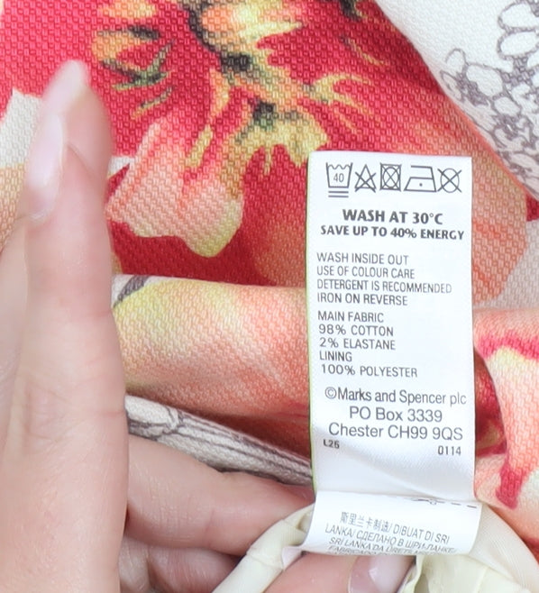 Marks and Spencer Women’s Multicoloured Floral Shift Dress UK 14