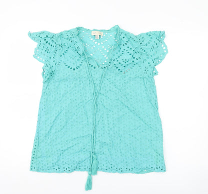 Womens UK Size 12 Love & Roses Green Tunic Blouse