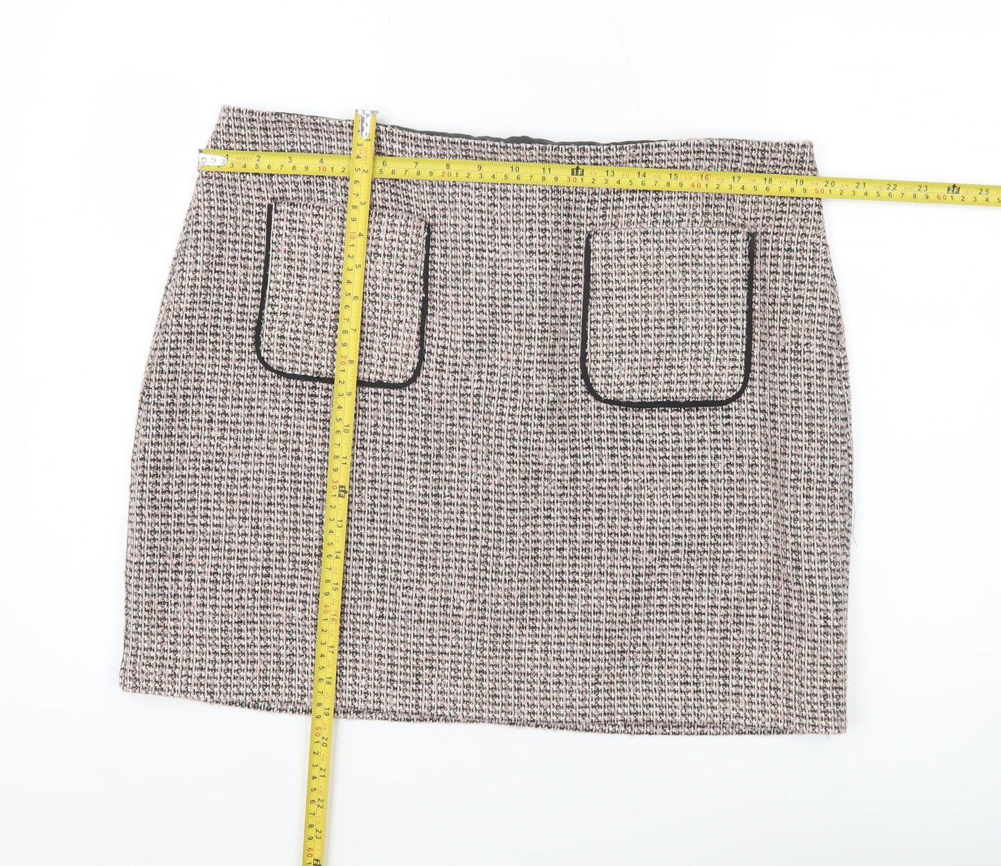 George Women’s Multicoloured Tweed Check Skirt Size 16